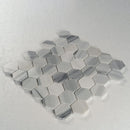 Load image into Gallery viewer, 12 X 12 in. Bluewhale 2&quot; Hexagon White Honed Marble Mosaic