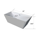 Load image into Gallery viewer, Star 67 In. Rectangular Acrylic Freestanding Soaking Bathtub in Glossy White Chrome-Plated Center Drain &amp; Overflow Cover