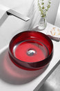 Load image into Gallery viewer, 16&quot; Transparent Bathroom Sink Glossy Red