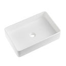 Load image into Gallery viewer, 21.25&quot; White Rectangular Vessel Bathroom Sink
