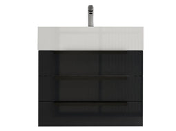 Blossom Floor Standing Bathroom Vanity With Sink Black Hardware & Frame