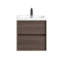 Load image into Gallery viewer, Luxury Kingdom Floating / Wall Mounted Bathroom Vanity With Acrylic Sink, Farmhouse Bath Vanity W/ Storage Cabinet