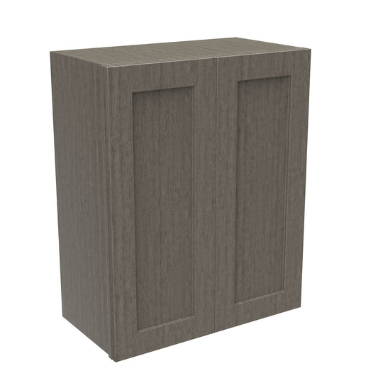 Elegant Smoky Grey - Double Door Wall Cabinet | 24"W x 30"H x 12"D