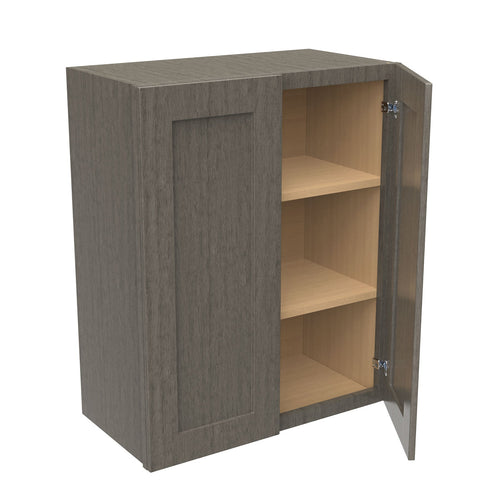 Elegant Smoky Grey - Double Door Wall Cabinet | 24