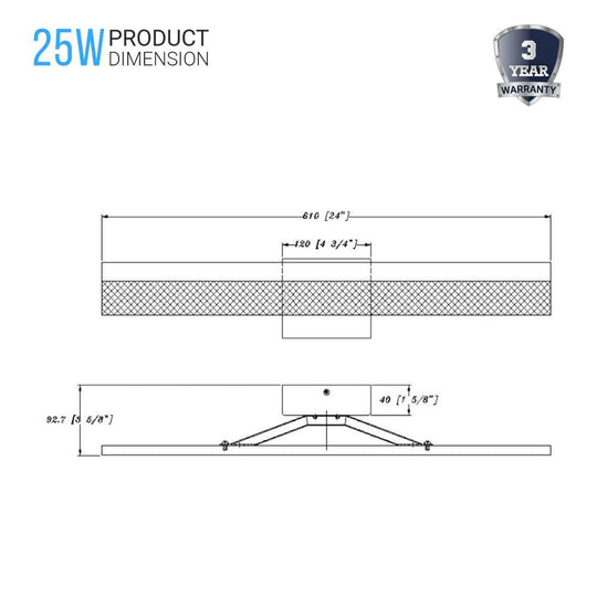 Bathroom Light Fixtures, 4000K (Cool White), Brushed Nickel Finish, For Damp Location,Wall Mount, Vanity Lighting