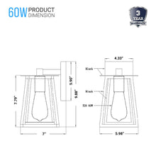 Load image into Gallery viewer, 1-light-matte-black-wall-sconces