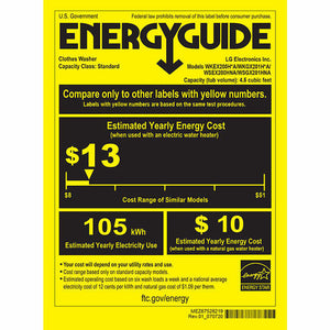 LG Single Unit Front Load LG WashTower¬ô with Center Control¬ô 4.5 cu. ft. Washer and 7.4 cu. ft. Electric Dryer