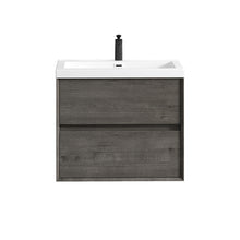 Load image into Gallery viewer, Luxury Kingdom Floating / Wall Mounted Bathroom Vanity With Acrylic Sink, Farmhouse Bath Vanity W/ Storage Cabinet