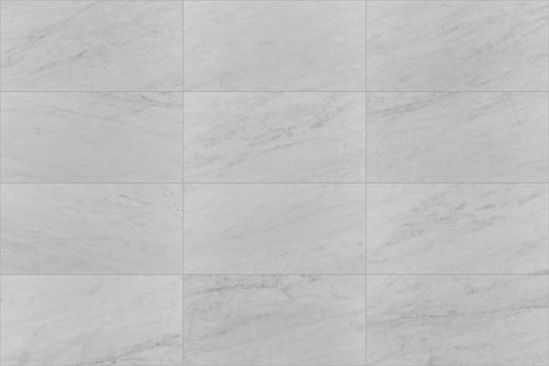 12 x 24 in. Bianco Carrara White Honed Marble Tile