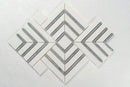 Load image into Gallery viewer, 10 X 16 in. Thassos Sandstone Pinwheel Gray Polished Marble Mosaic