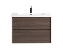 Load image into Gallery viewer, Luxury Kingdom Floating / Wall Mounted Bathroom Vanity With Acrylic Sink, Farmhouse Bath Vanity W/ Storage Cabinet