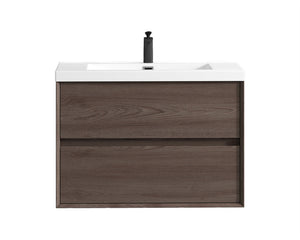 Luxury Kingdom Floating / Wall Mounted Bathroom Vanity With Acrylic Sink, Farmhouse Bath Vanity W/ Storage Cabinet