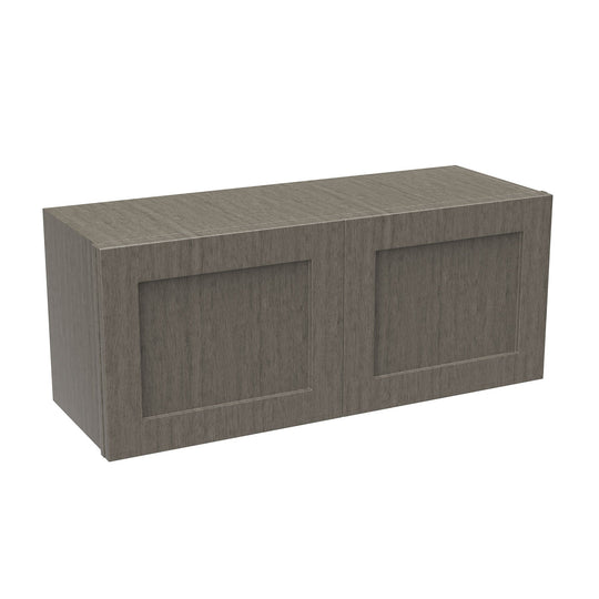 Elegant Smoky Grey - 24" Deep Wall Cabinet | 36"W x 15"H x 24"D