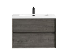 Load image into Gallery viewer, Luxury Kingdom Floating / Wall Mounted Bathroom Vanity With Acrylic Sink, Farmhouse Bath Vanity W/ Storage Cabinet