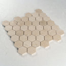 Load image into Gallery viewer, 2 in. Hexagon Crema Marfil Polished Mosaic Tile