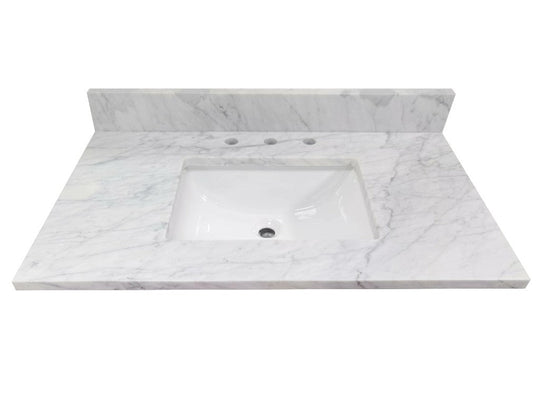Bianco Carrara White Premium 1" thickness Vanity Top