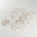 Load image into Gallery viewer, 3 in. Hexagon Calacatta Rainbow Gold/ Yellow Polished Marble Mosaic