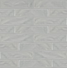 Load image into Gallery viewer, 3 x 12 in. Marlow Smoke Glossy Pressed Glazed Ceramic Wall Tile