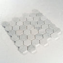 Load image into Gallery viewer, 2 in. Hexagon Bianco Carrara White Honed Waterjet Marble Mosaic Tile