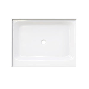 Shower Tray Left Hand - Double Threshold - Acrylic and fiberglass - 48 x 36 x 5.5