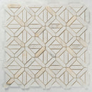 Load image into Gallery viewer, 12 X 12 in. Calacatta Thassos White Polished Marble Mosaic Tile
