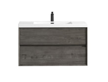 Load image into Gallery viewer, Luxury Kingdom Floating / Wall Mounted Bathroom Vanity With Acrylic Sink, Farmhouse Bath Vanity W/ Storage Cabinet