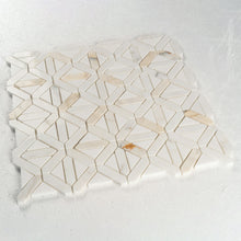 Load image into Gallery viewer, 12 X 12 in. Calacatta Thassos White Polished Marble Mosaic Tile