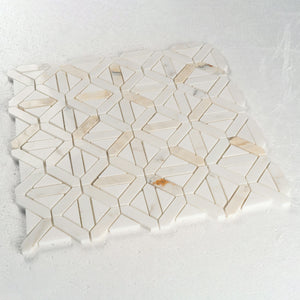 12 X 12 in. Calacatta Thassos White Polished Marble Mosaic Tile