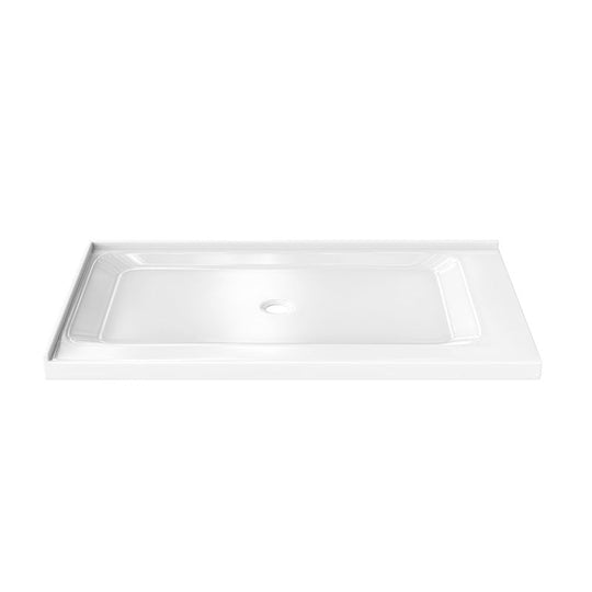 Shower Pan Left Hand Double Threshold - Acrylic and fiberglass - 60 X 36 X 3.5