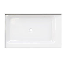 Load image into Gallery viewer, Shower Pan Left Hand Double Threshold - Acrylic and fiberglass - 60 X 36 X 3.5