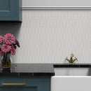 Load image into Gallery viewer, 2 x 5 in. Soho Canvas White Picket Matte Glazed Porcelain Mosaic