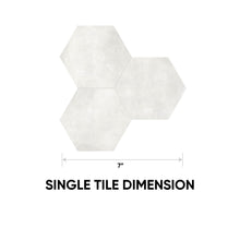 Load image into Gallery viewer, 7 in Form Ivory Hexagon Matte Pressed Glazed Porcelain Tile
