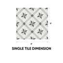 Load image into Gallery viewer, 8 x 8 in. Form Ice Compass Matte Pressed Glazed Porcelain Tile