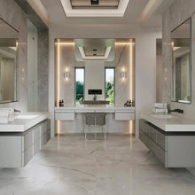 Load image into Gallery viewer, 24 x 24 in Statuario Brina Plata Polished Rectified Glazed Porcelain Tile