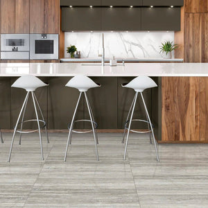 12 x 24 in. La Marca Travertino instrata Polished Rectified Glazed Porcelain Wall Tile