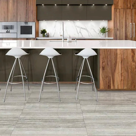 12 x 24 in. La Marca Travertino instrata Honed Rectified Glazed Porcelain Wall Tile
