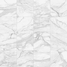 Load image into Gallery viewer, 24 x 24 in Statuario Brina Plata Polished Rectified Glazed Porcelain Tile