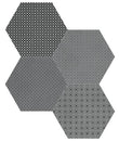 Load image into Gallery viewer, 8.5 in Tapestri Silk Blend Hexagon Matte Pressed Glazed Porcelain Tile