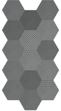 Load image into Gallery viewer, 8.5 in Tapestri Silk Blend Hexagon Matte Pressed Glazed Porcelain Tile