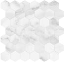 Load image into Gallery viewer, 2 in. Plata Statuario Brina Hexagon Polished Glazed Porcelain Mosaic