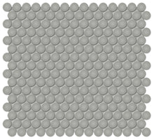Load image into Gallery viewer, 3/4 in. Soho Cement Chic Penny Round Matte Glazed Porcelain Mosaic