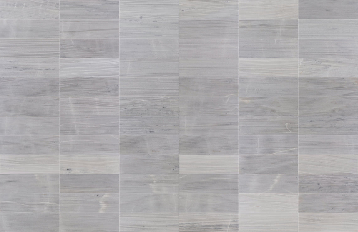 4 X 12 in. Iceburg Wood Gray Polished Marble Tile
