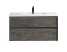 Load image into Gallery viewer, Luxury Kingdom Floating / Wall Mounted Bathroom Vanity With Acrylic Sink, Farmhouse Bath Vanity W/ Storage Cabinet