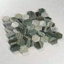 Load image into Gallery viewer, 2 in. Hexagon Emerald Green Polished Marble Mosaic