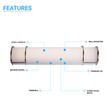Load image into Gallery viewer, dimmable-led-half-cylinder-vanity-light-fixture