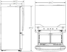 Load image into Gallery viewer, 30 Inch Freestanding French Door Refrigerator With 21.8 cu. ft. Total Capacity, 5 Glass Shelves, 7.0 cu. ft. Adjustable Glass Shelves in Stainless Steel