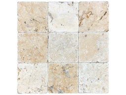 4 X 4 In Picasso Tumbled Travertine