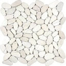 Load image into Gallery viewer, Zen Serenity Ivory Flat Pebble Stone Polished Mosaic