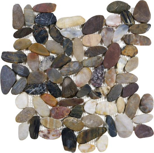Zen Bora Wilderness Flat Pebble Stone Polished Mosaic