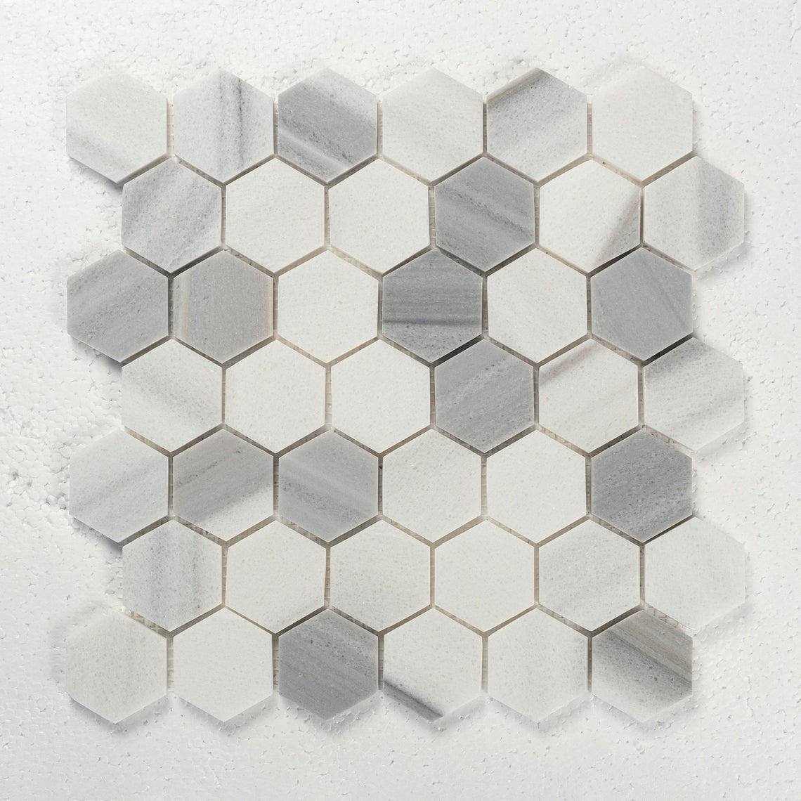 12 X 12 in. Hexagon Skyline 2 in. Polished Marble Mosaic